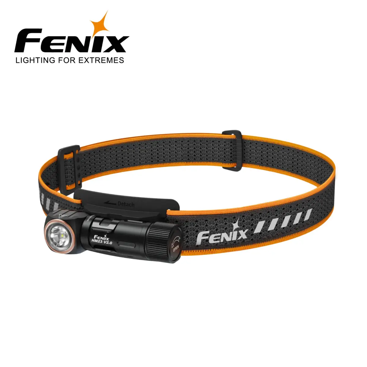 FENIX HM23 v2 LED 300LM HODELYKT HVIT/RØD