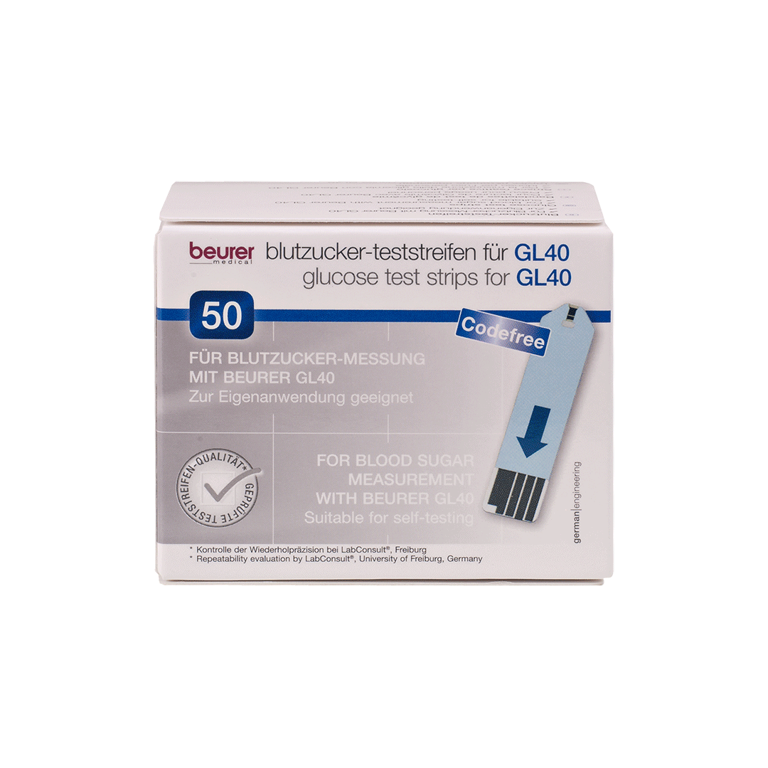 Teststrimler for Beurer GL 40 mg/dl á 50 stk.