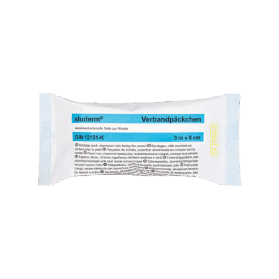 Aluderm® enkeltmannspakke liten 3m x 6 cm