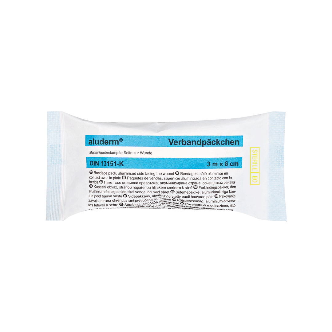 Aluderm® enkeltmannspakke liten 3m x 6 cm