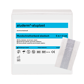 Aluderm®-aluplast plaster 5m x 4cm, elastisk