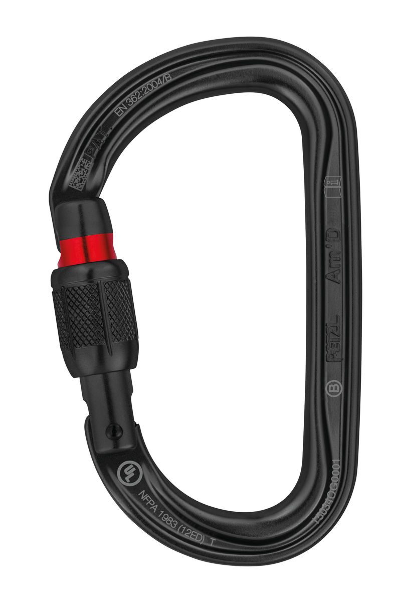 Petzl Am'D karabin - Skru-lås, Svart