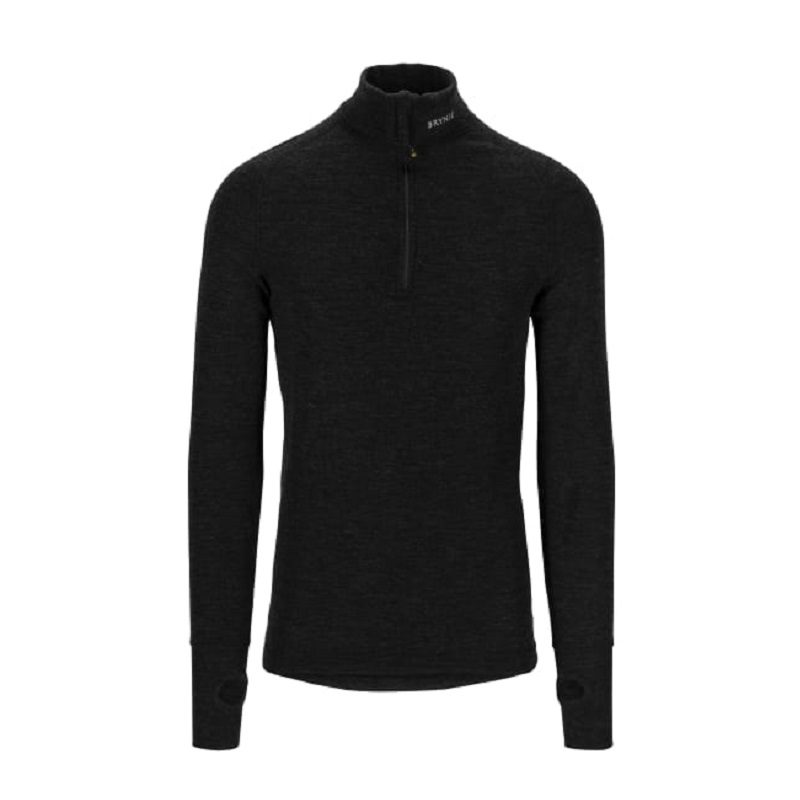 Brynje arctic zip polo shirt with thumbfingergrip