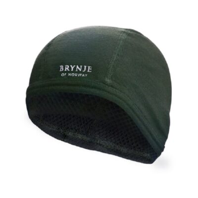 Brynje super thermo helmet hat w/net lining - Grønn, L