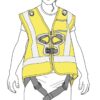 Petzl hi-viz vest for Newton fallsikringsseler
