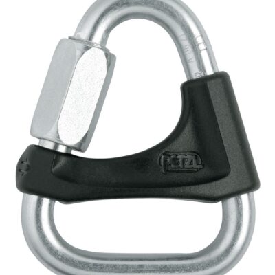 Petzl Delta karabin - 8 mm med bar, Grå