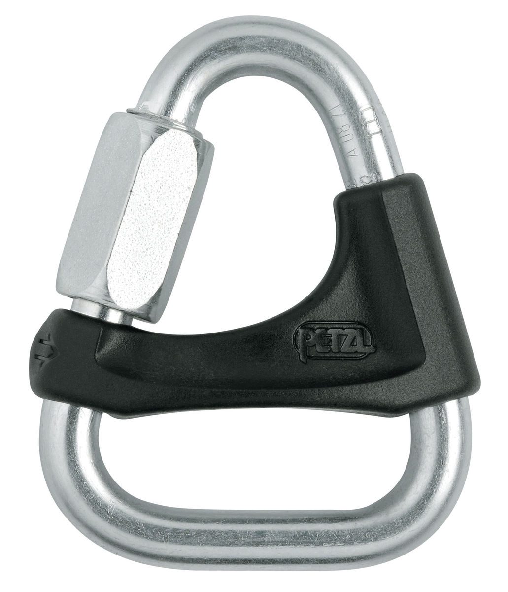 Petzl Delta karabin - 8 mm med bar, Grå
