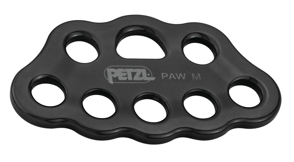 Petzl Paw riggeplate svart - M