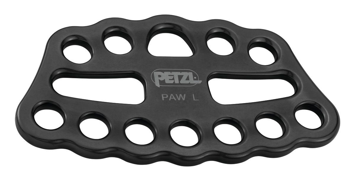 Petzl Paw riggeplate svart - L