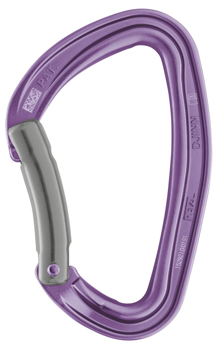 Petzl Djinn karabin - Lilla: Bøyd åpning