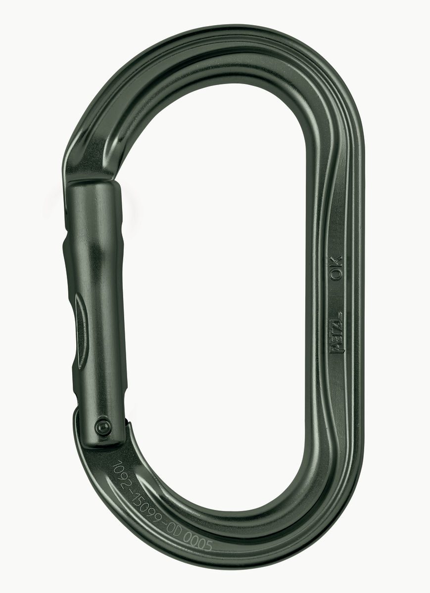 Petzl OK svart karabin - Uten lås