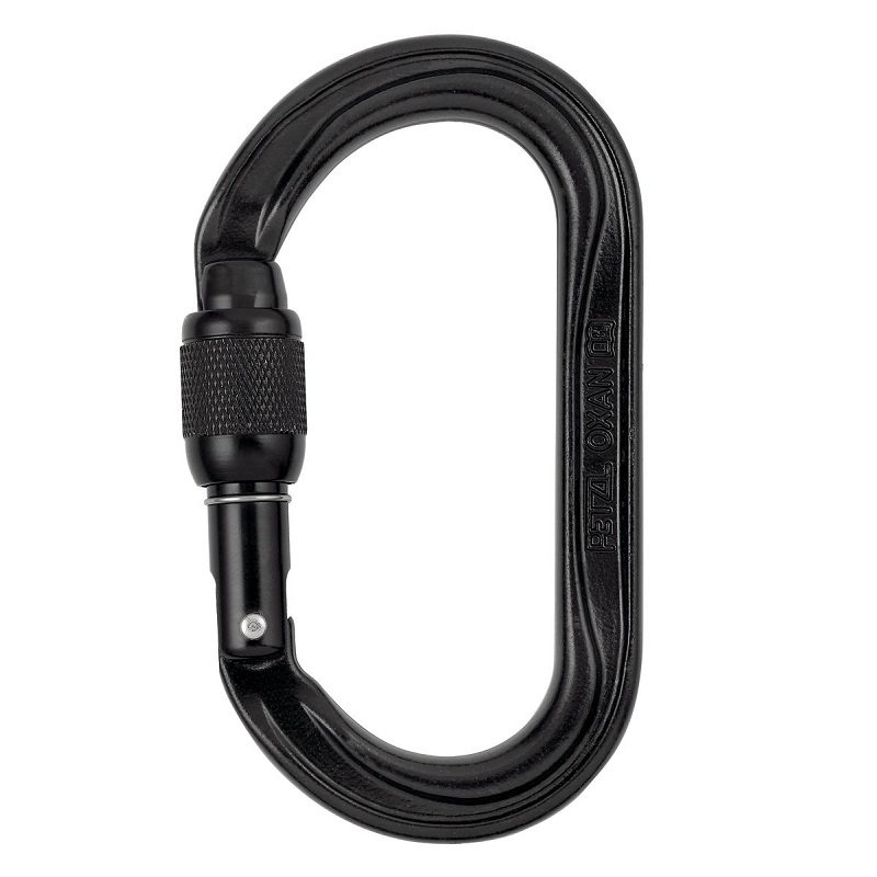 Petzl Oxan svart karabin - SCREW-LOCK