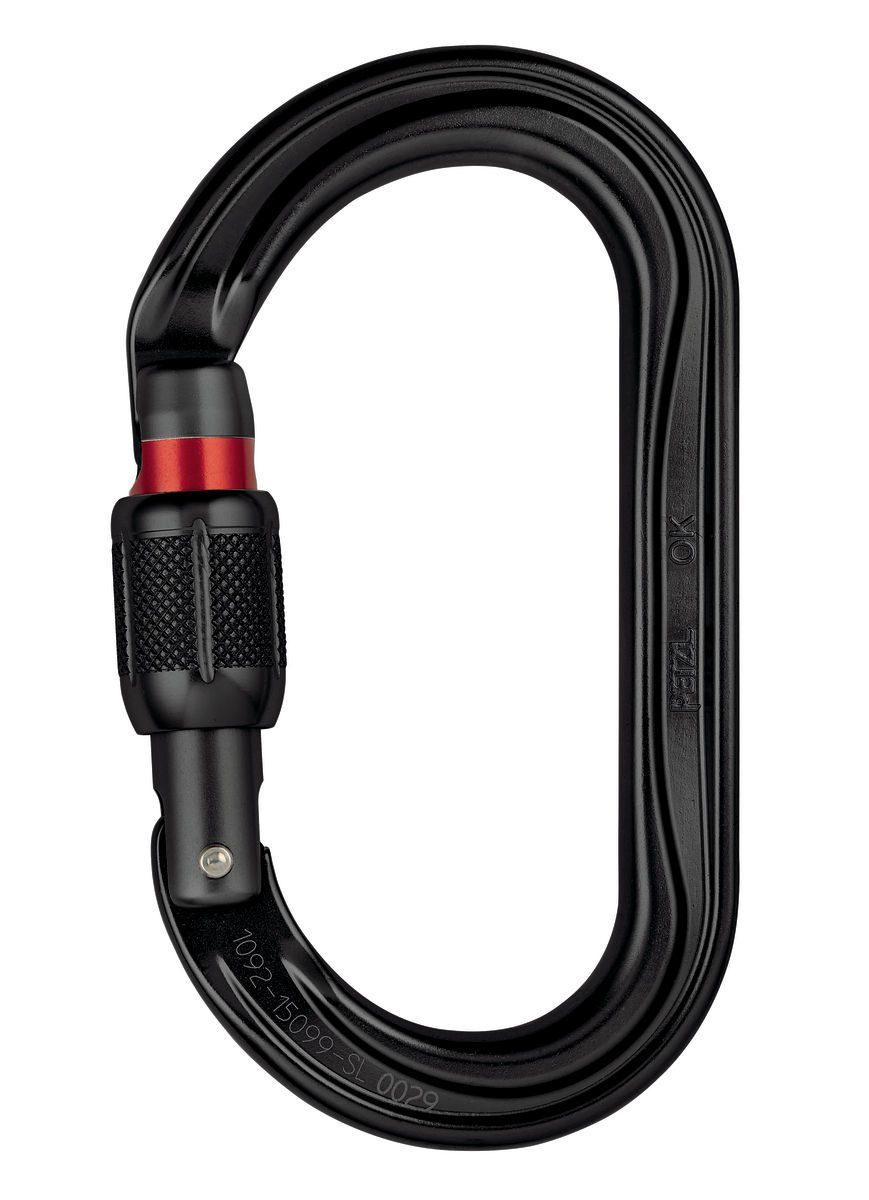 Petzl Ok svart karabin - Screw-lock