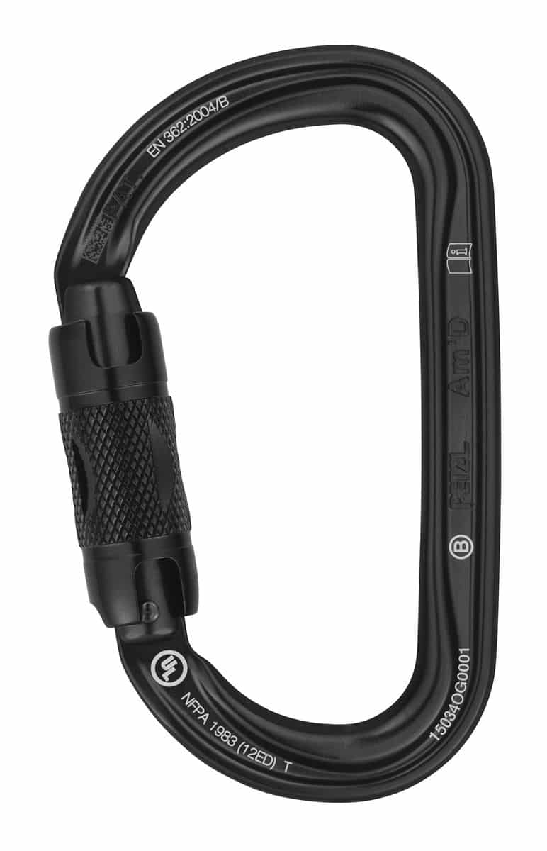 Petzl Am'D karabin - Twist-lock, Svart