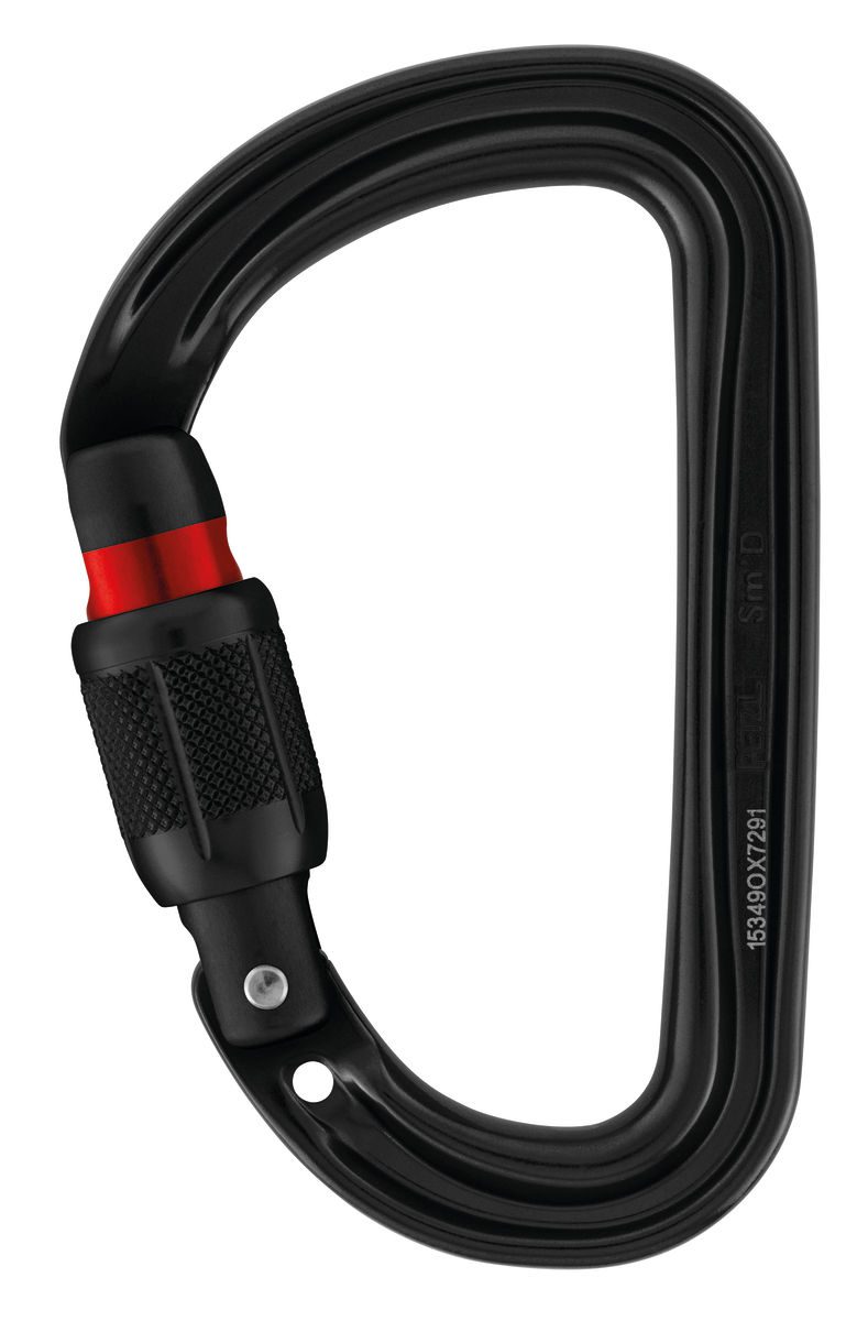 Petzl Sm'D karabin - Screw-lock, Svart