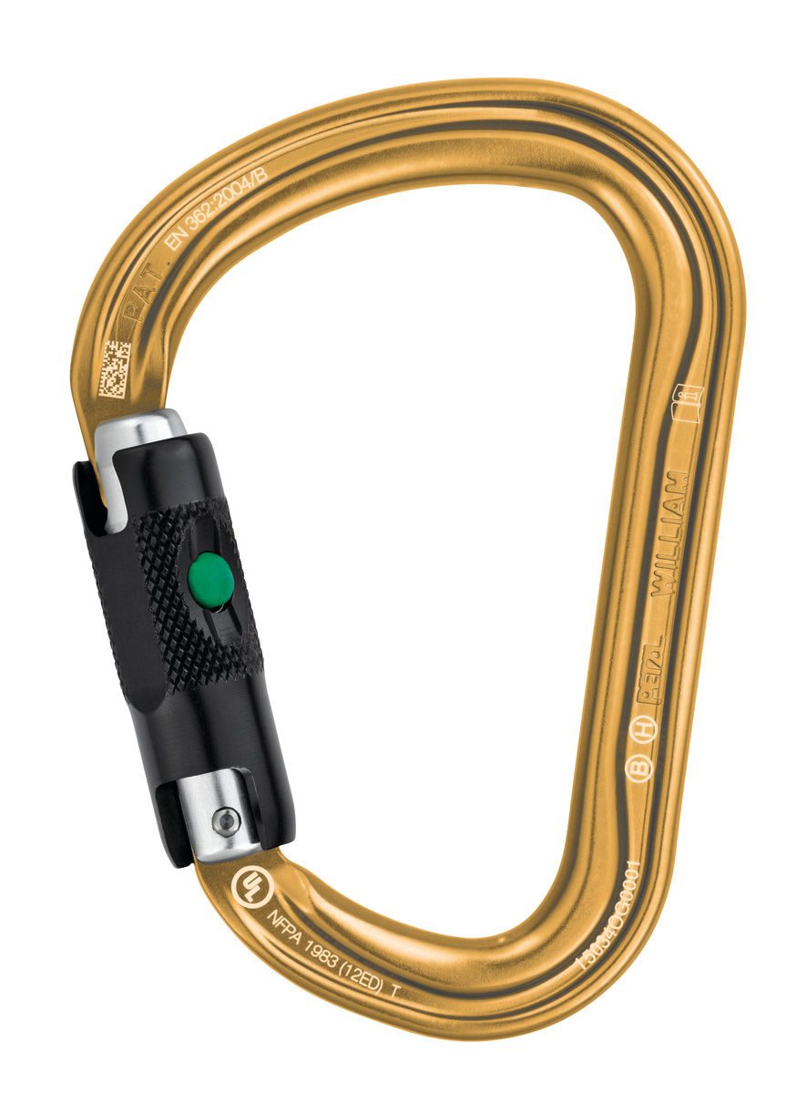 Petzl William karabin - Gull, Ball-lock