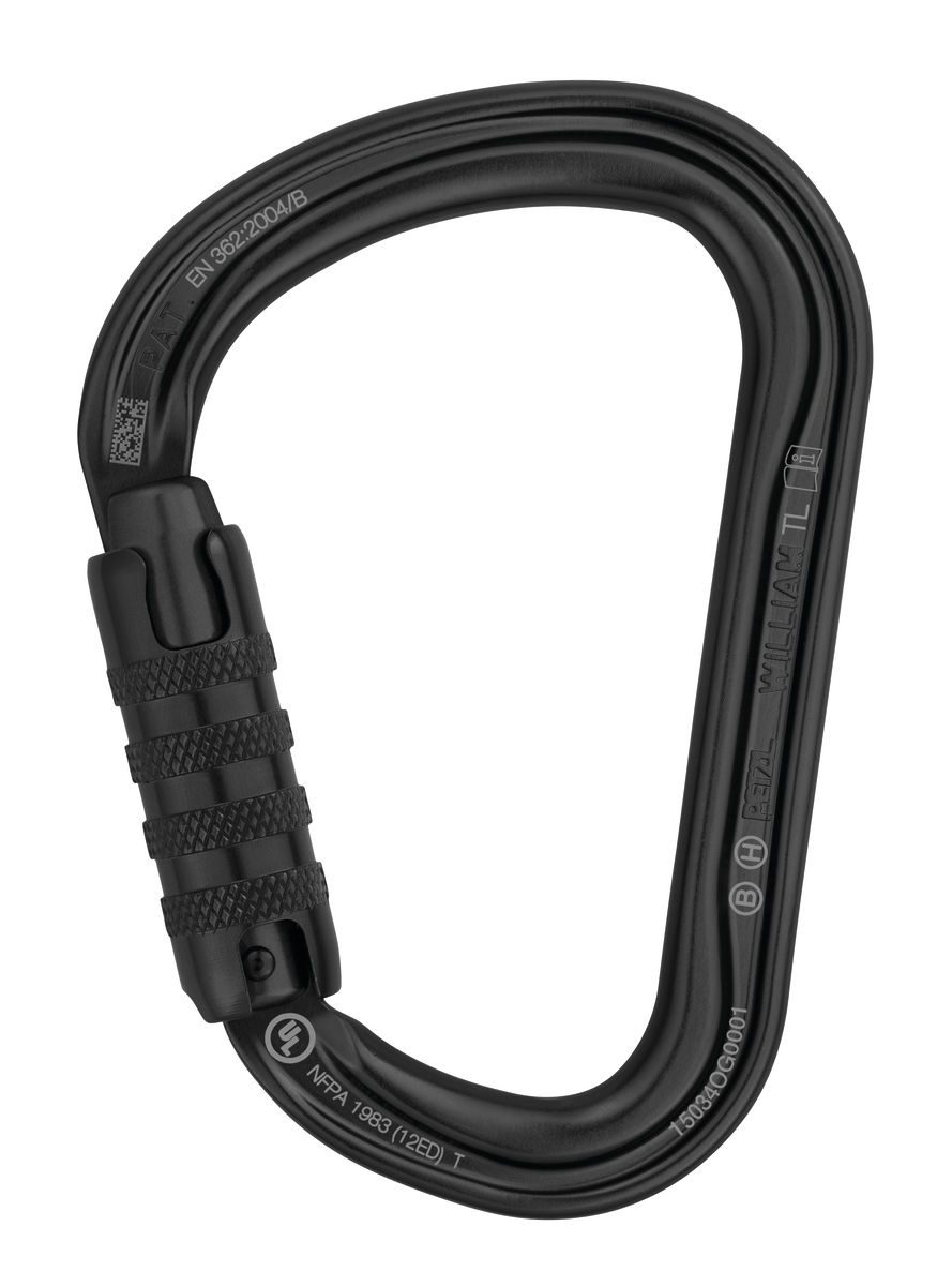 Petzl William svart karabin - TRIACT-LOCK