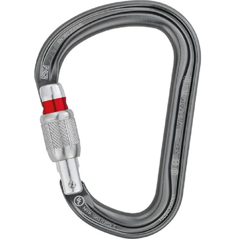 Petzl William karabin - Grå, Screw-lock