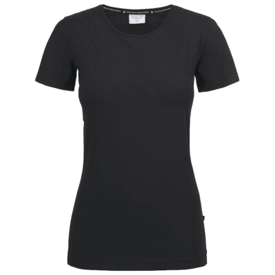 W STRETCH CREW T-SHIRT BLACK